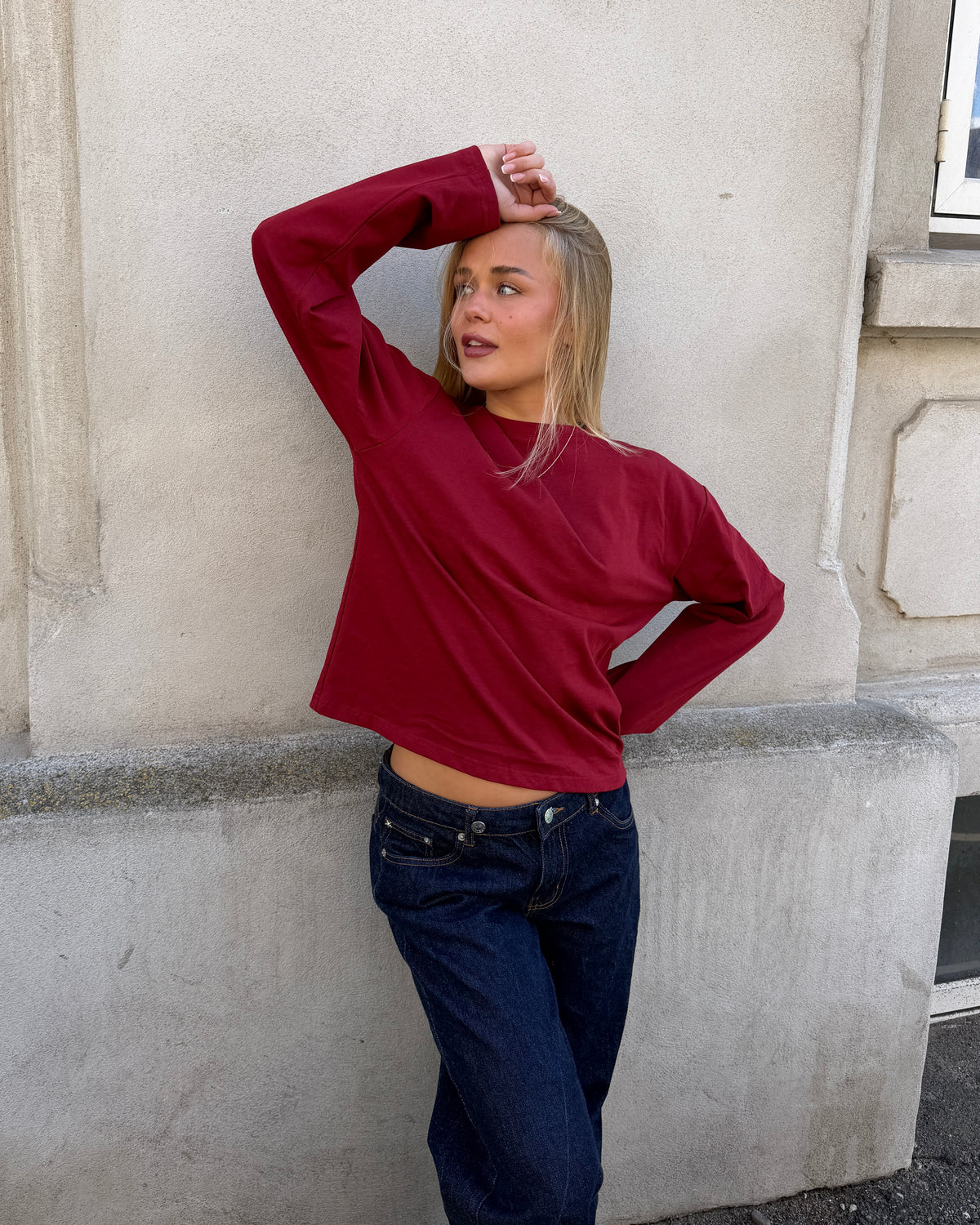 MYNTE TEE - BORDEAUX - Dinvintageshop