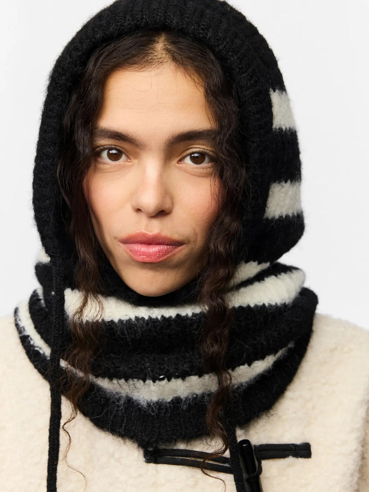 NAMBI BALACLAVA - BLACK / WHITECAP - Dinvintageshop