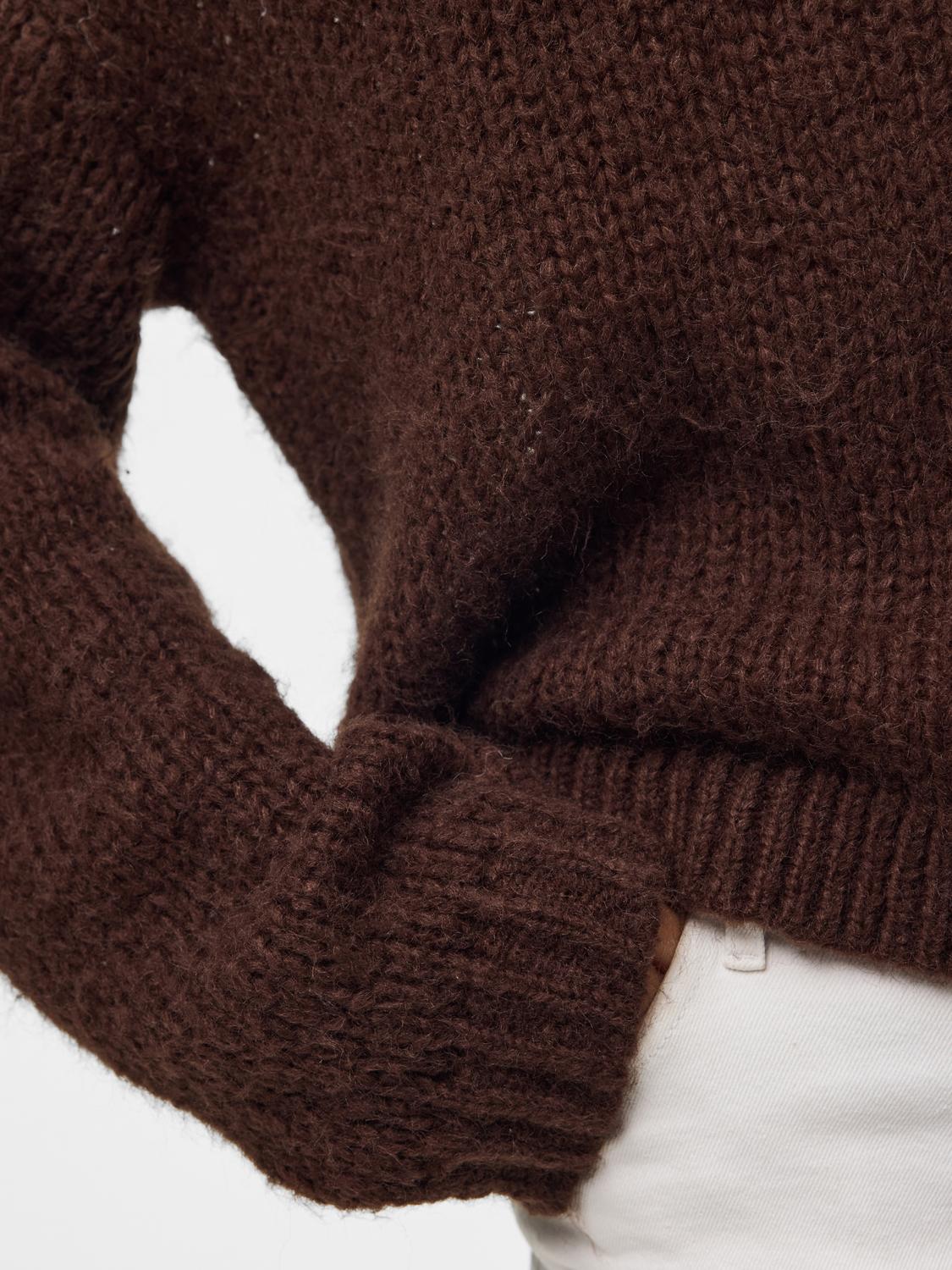 DORTHEA CHUNKY KNIT - HOT FUDGE MELANGE - Dinvintageshop
