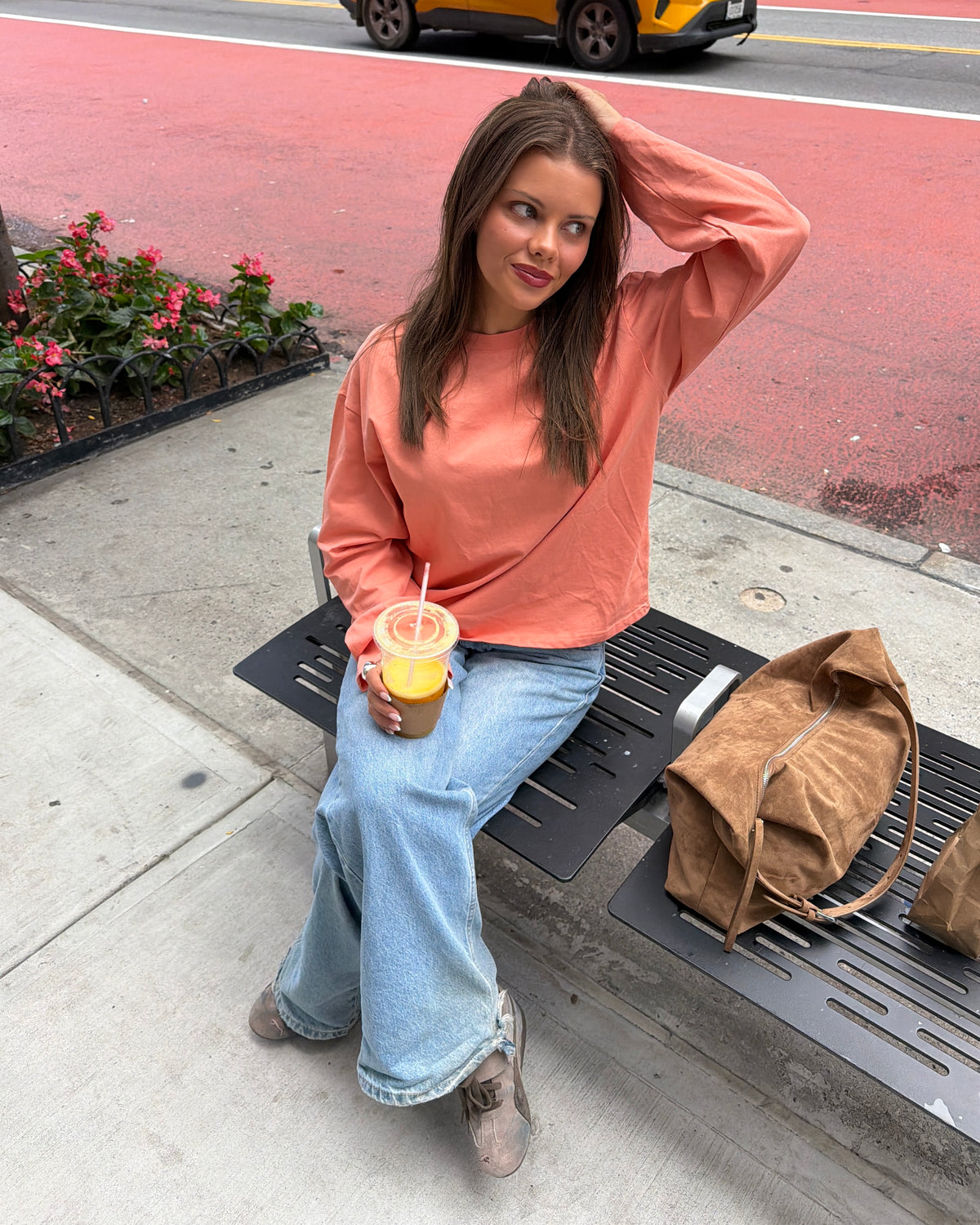 MYNTE TEE - CORAL - Dinvintageshop