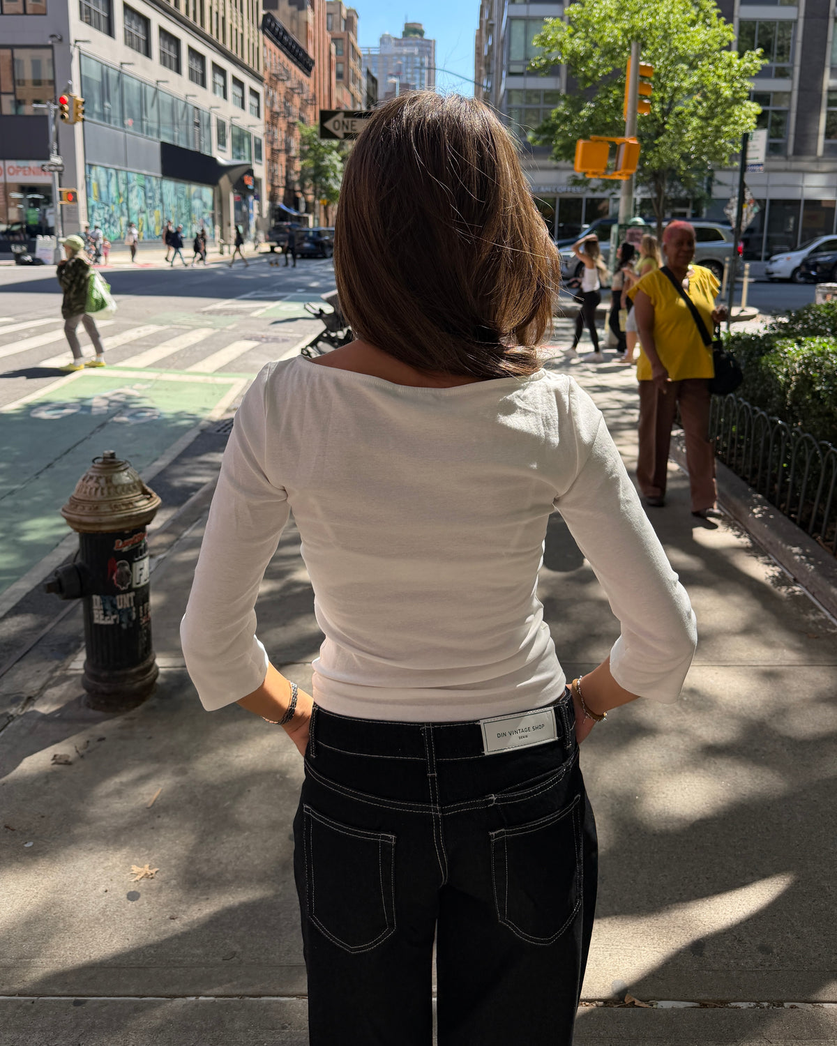 ASTRID 3/4 TOP - WHITE