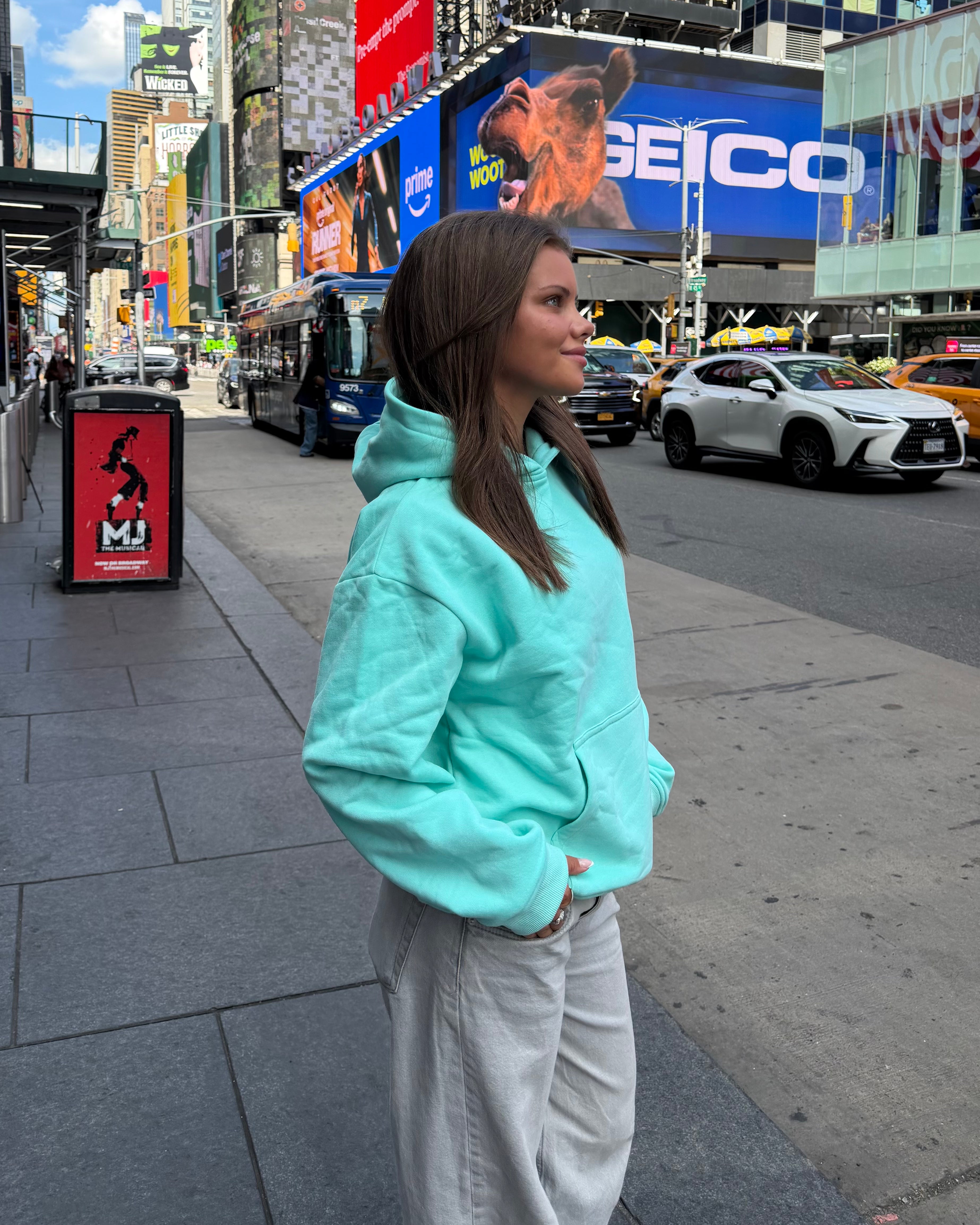 OVERSIZED HOODIE - TURQUOISE