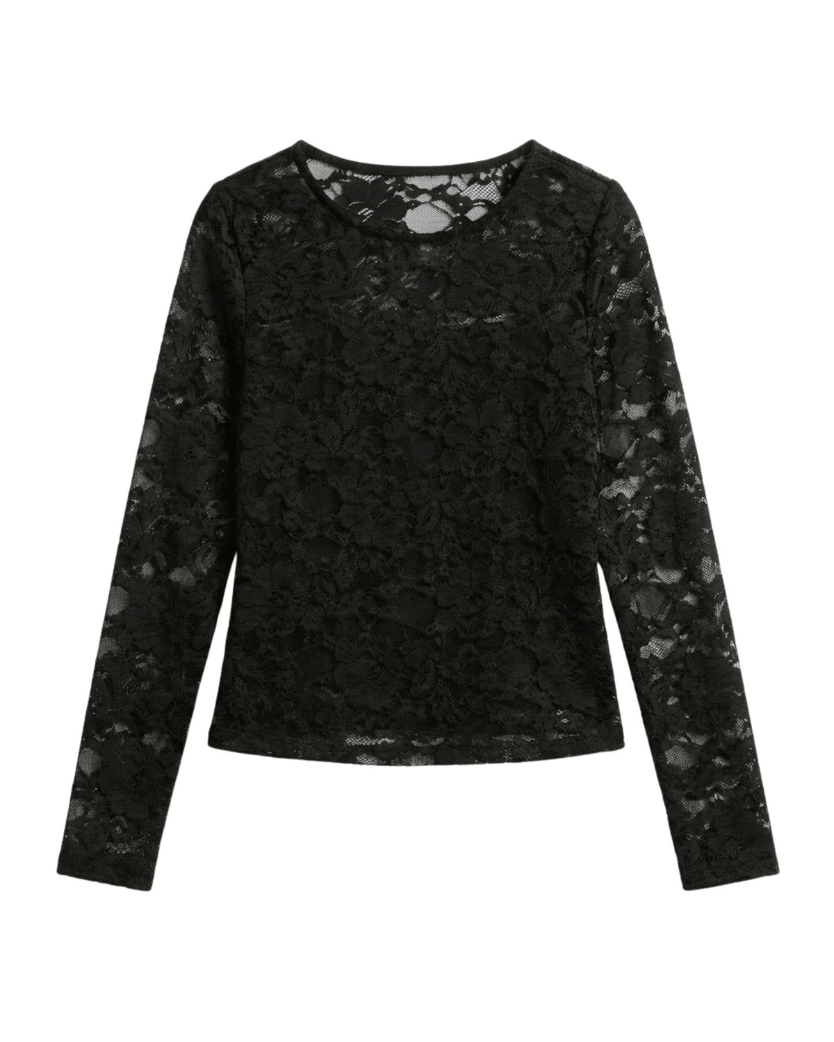 ALIX LACE TOP - BLACK