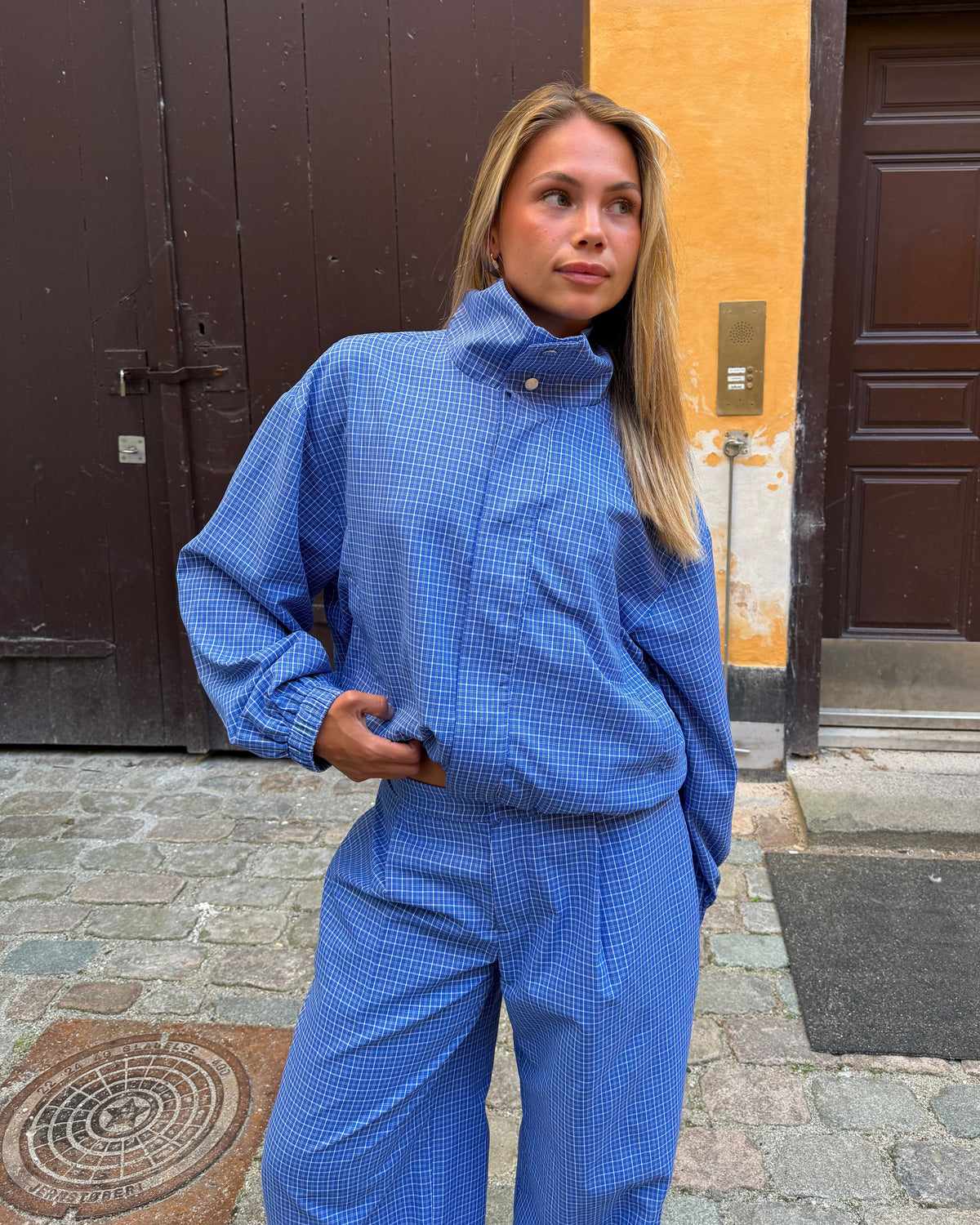 AMALIE JACKET - BLUE CHECK