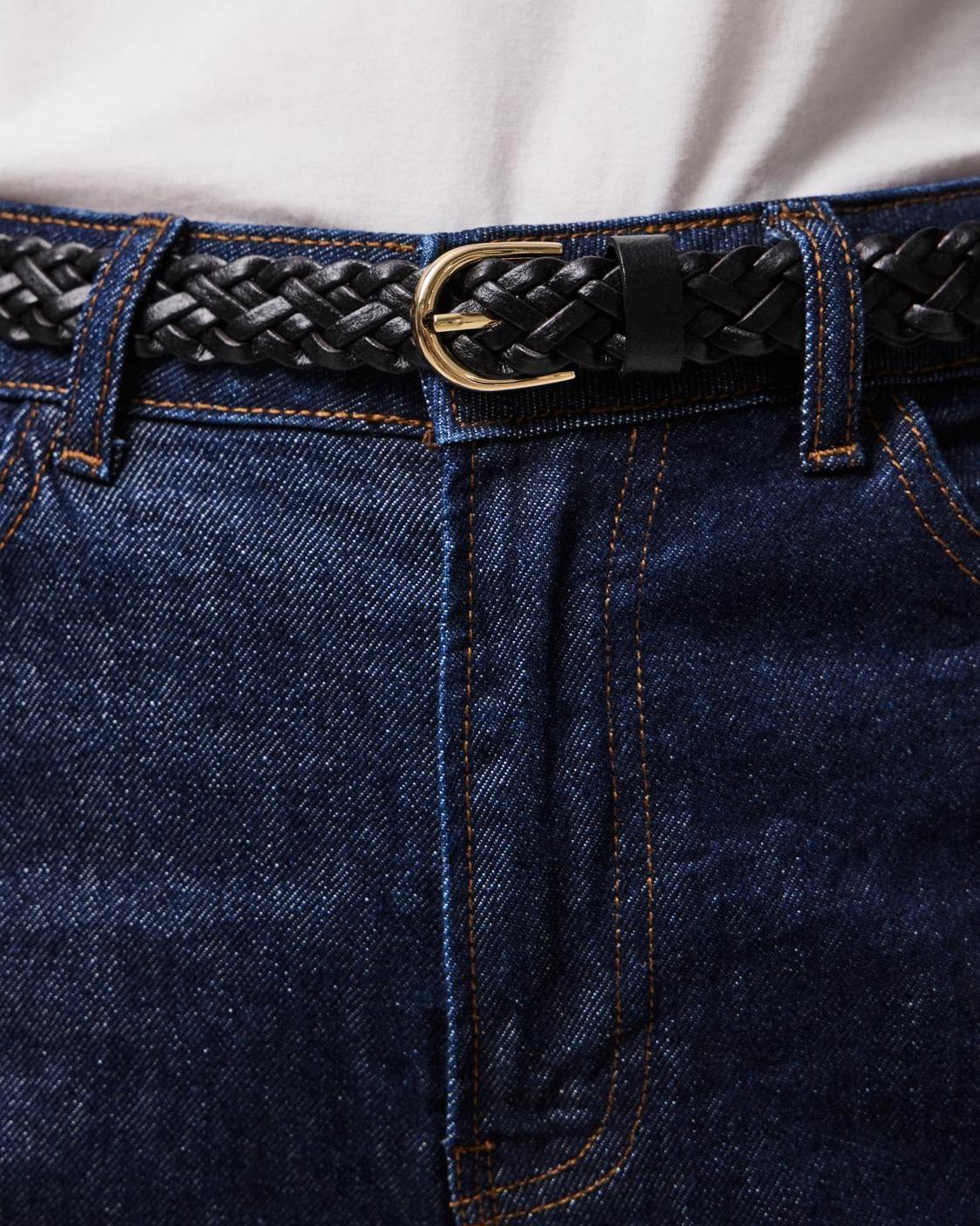 AVERY BRAIDED BELT - BLACK