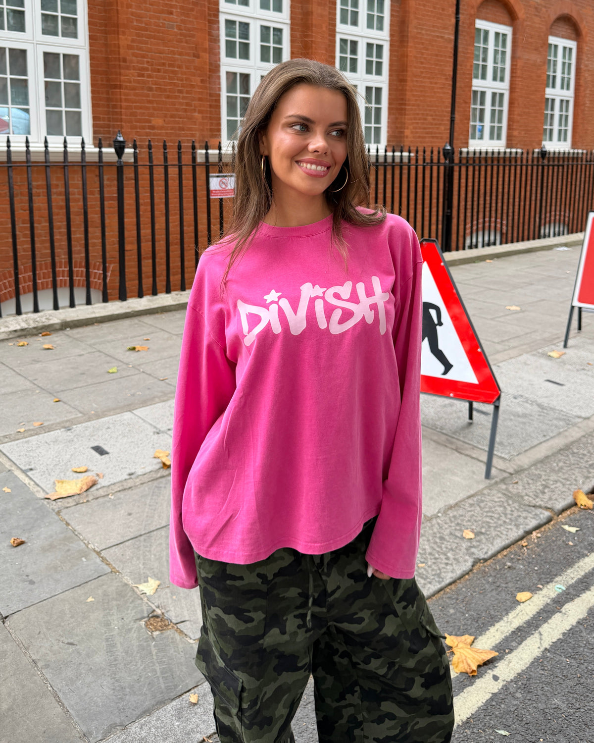 DUA TEE LANGÆRMET - PINK - Dinvintageshop