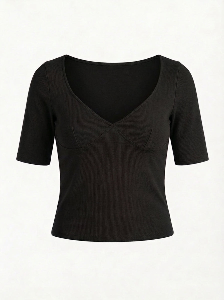 ELVIRA TOP - BLACK