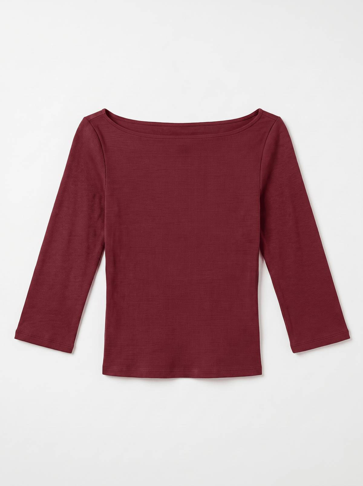 ASTRID 3/4 TOP - WINE RED - Dinvintageshop