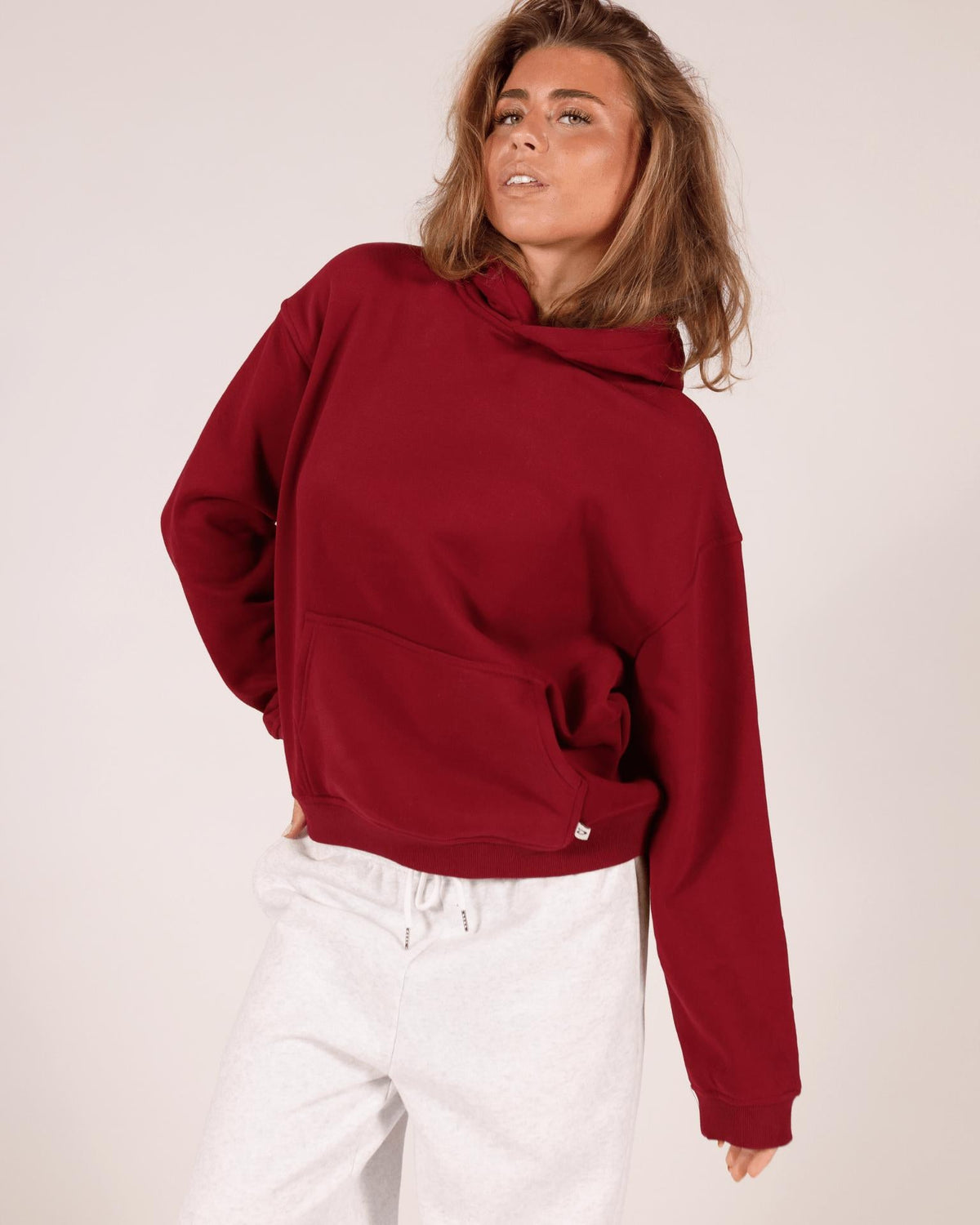 OVERSIZED HOODIE - BURGUNDY