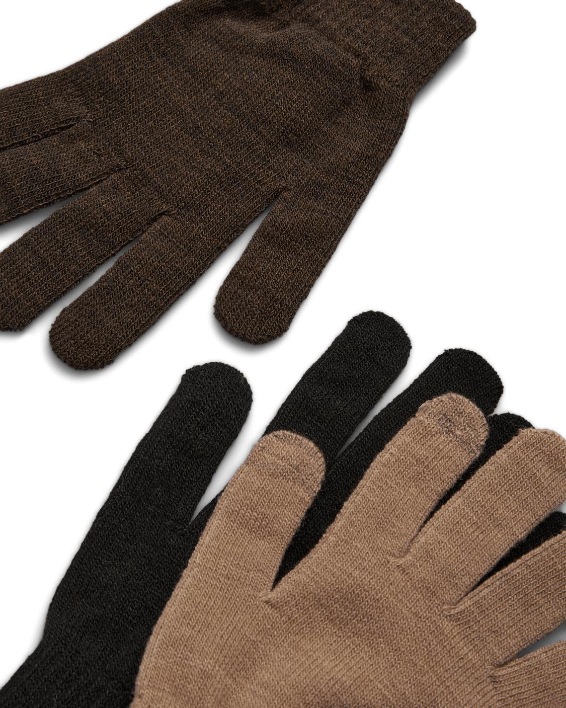 NEW BUDDY HANDSKER (3-Pack) (mobilvenlig) - HOT FUDGE/BLACK/NATURAL - Dinvintageshop