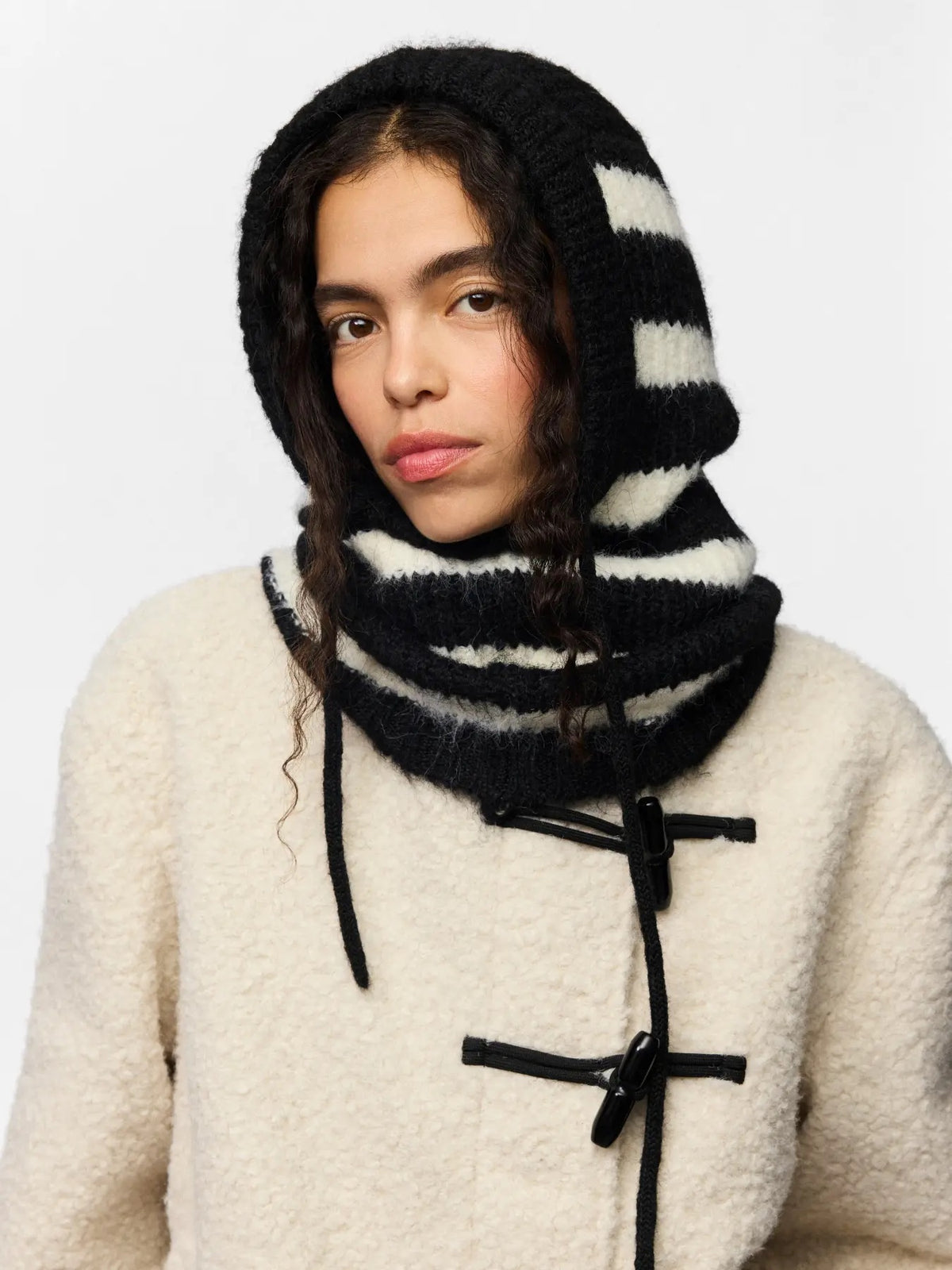 NAMBI BALACLAVA - BLACK / WHITECAP - Dinvintageshop