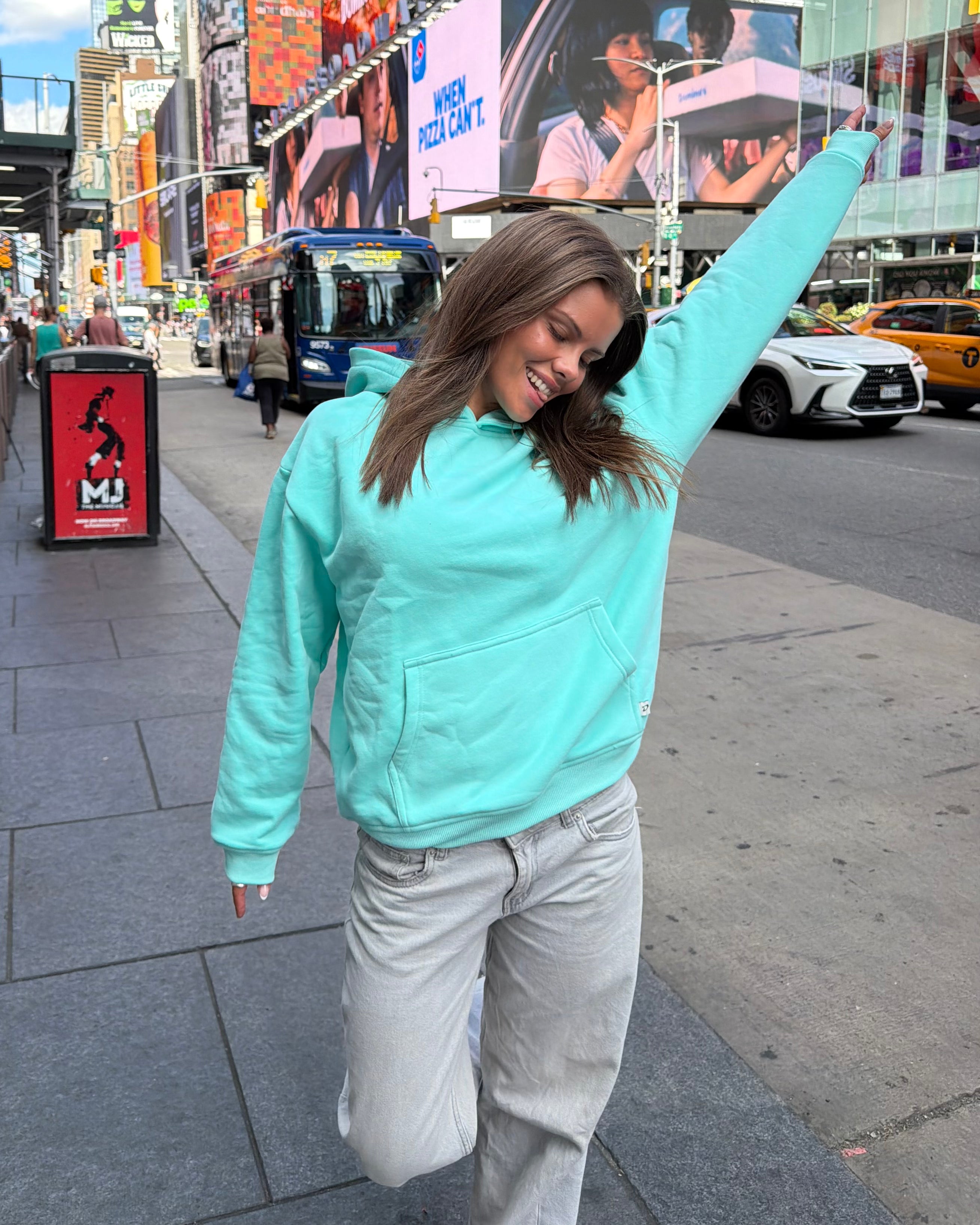 OVERSIZED HOODIE - TURQUOISE