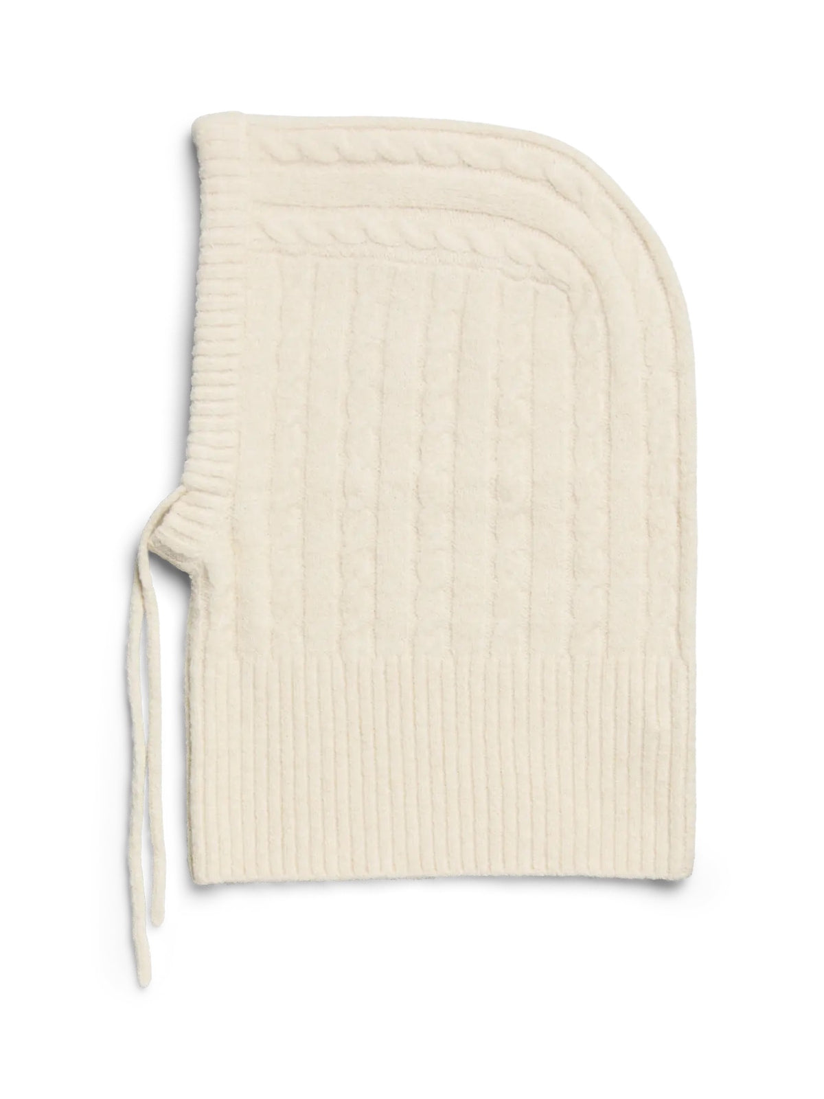 NAMBI CABLE BALACLAVA - WHITECAP GRAY - Dinvintageshop