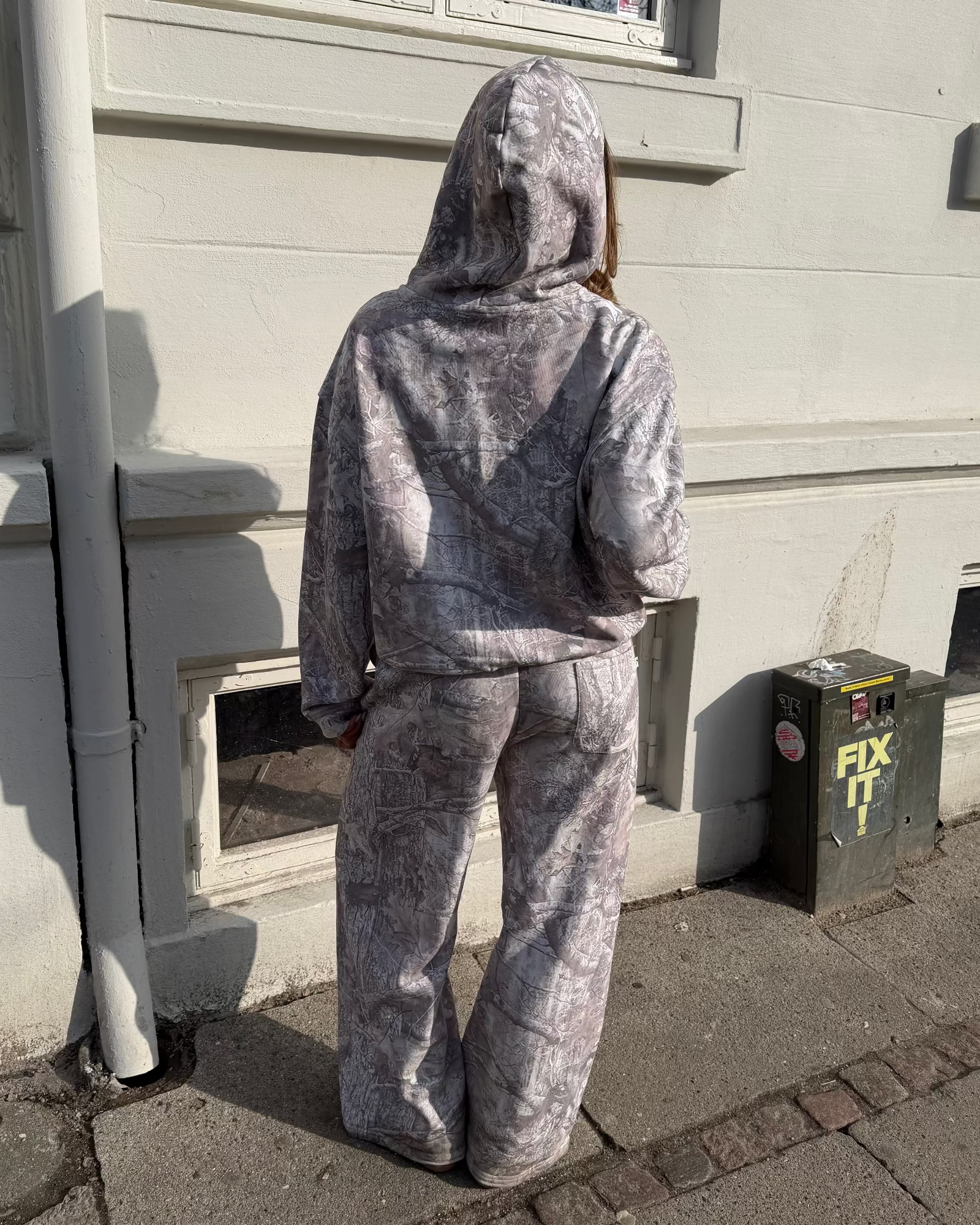 OVERSIZED ZIP HOODIE - SAND FOREST