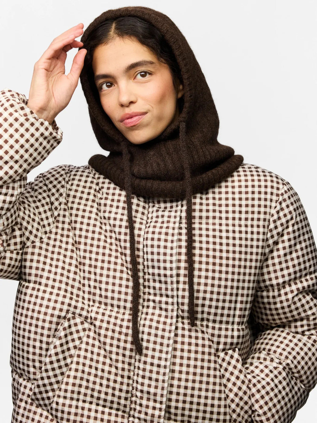 NAMBI CABLE BALACLAVA - HOT FUDGE - Dinvintageshop