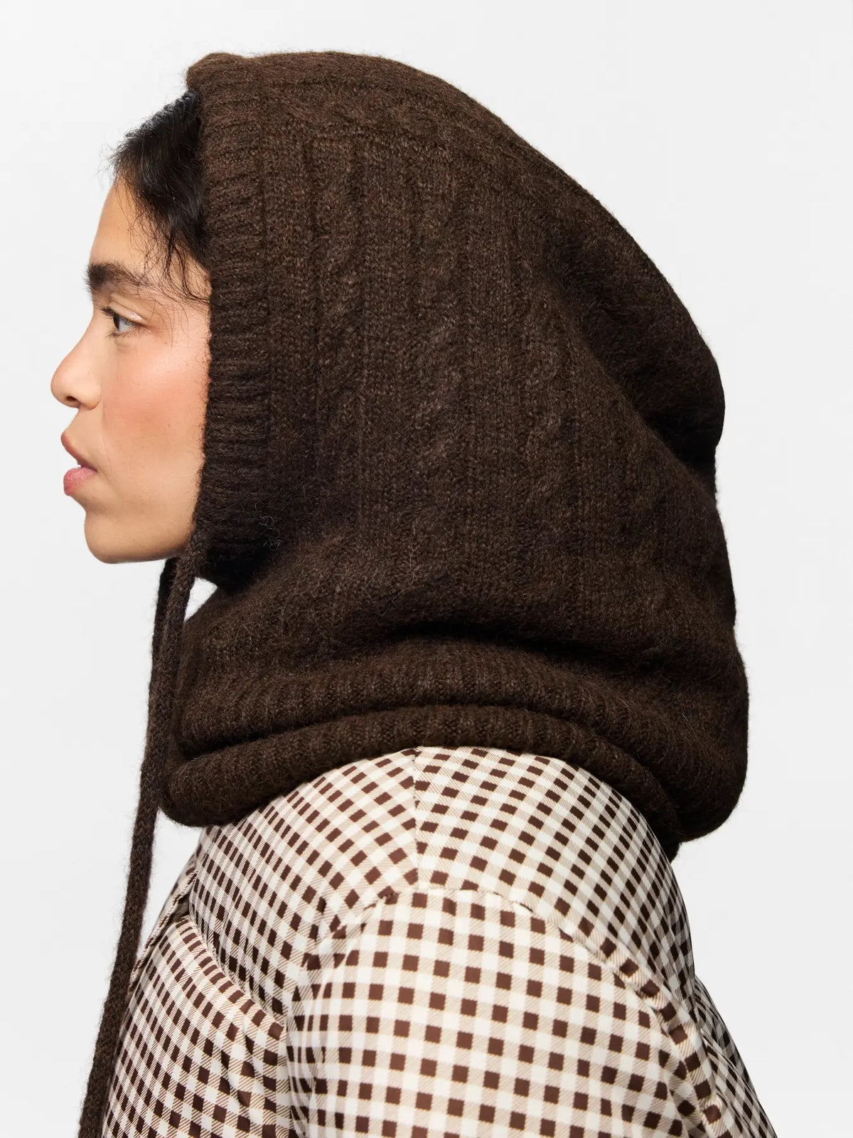 NAMBI CABLE BALACLAVA - HOT FUDGE - Dinvintageshop