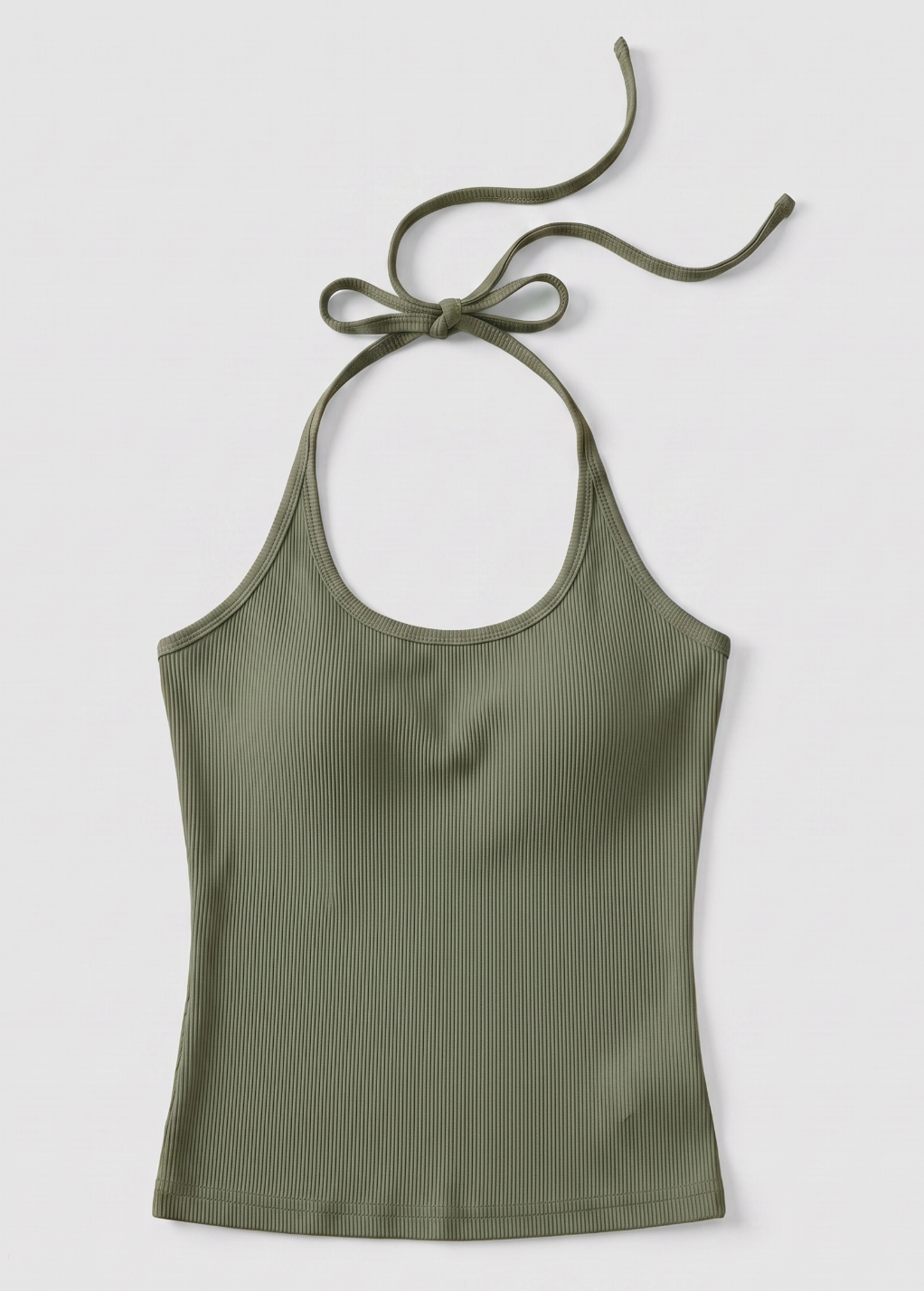 LARA HALTERNECK TOP - ARMY