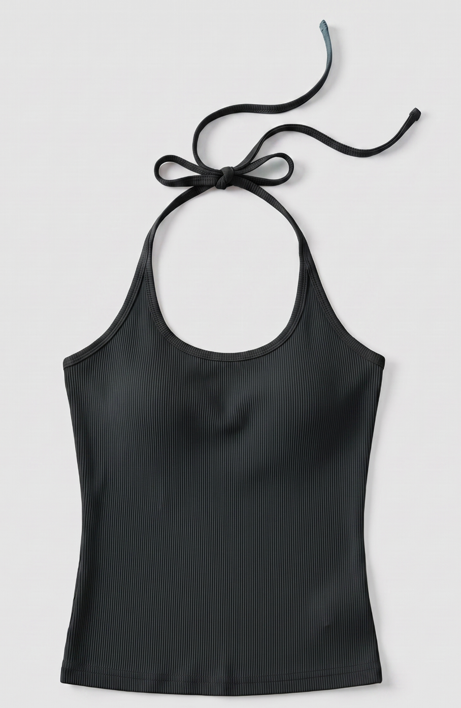 LARA HALTERNECK TOP - BLACK