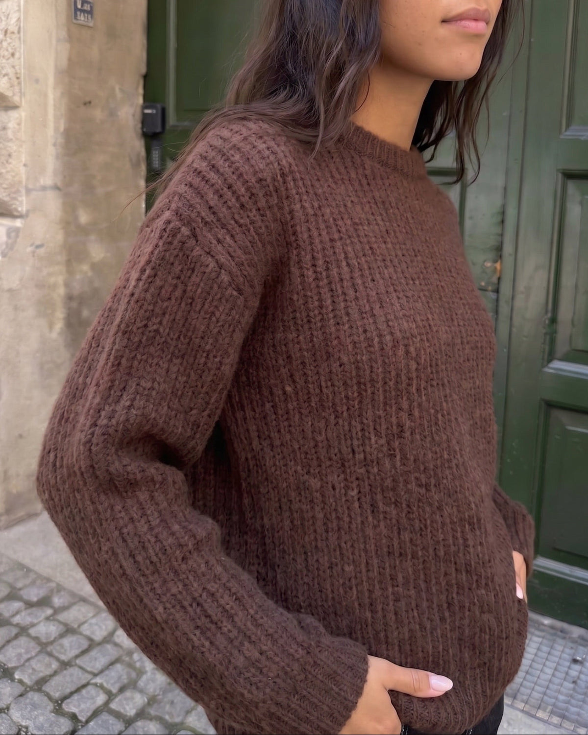 DORTHEA CHUNKY KNIT - HOT FUDGE MELANGE [AI]