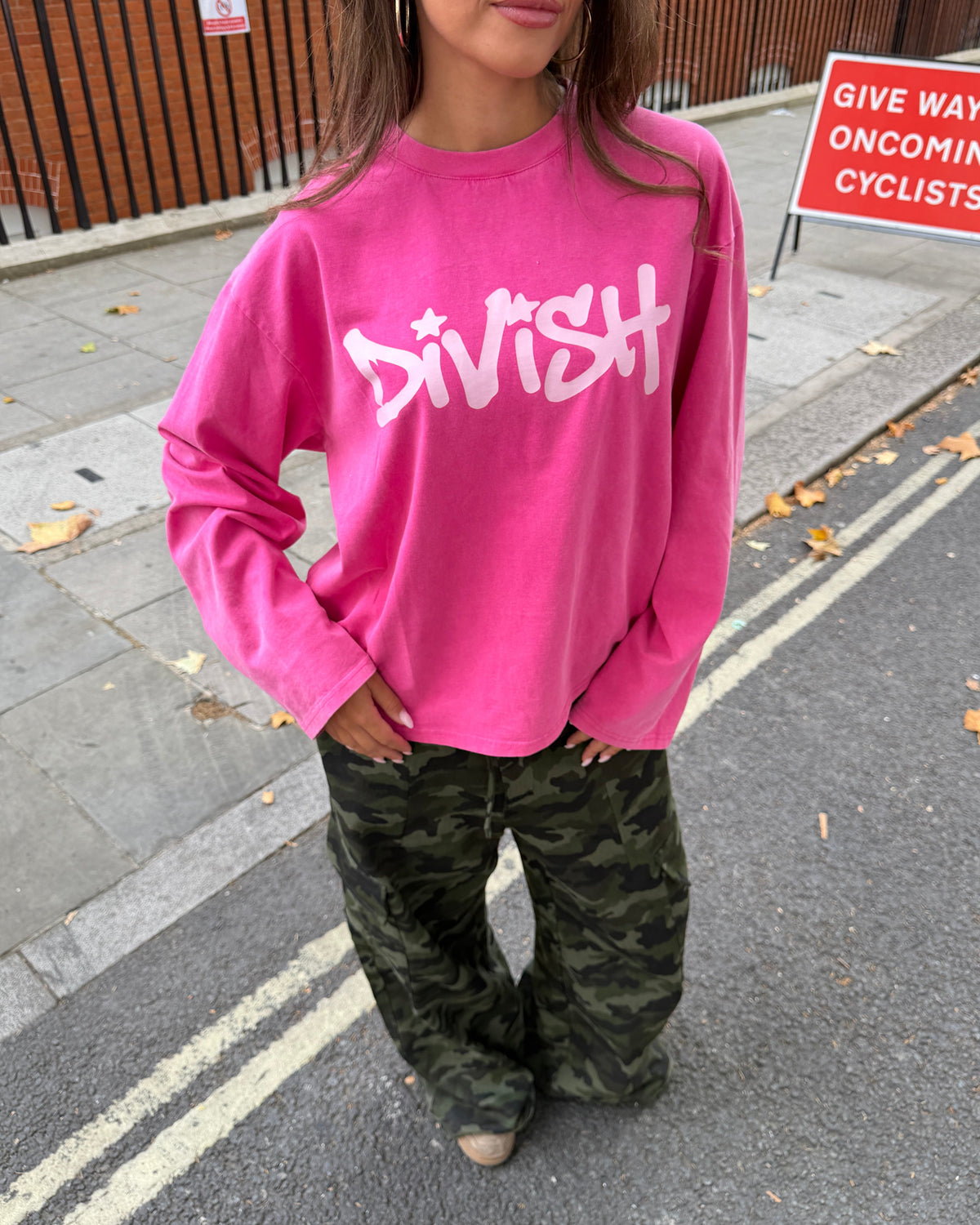 DUA TEE LANGÆRMET - PINK - Dinvintageshop