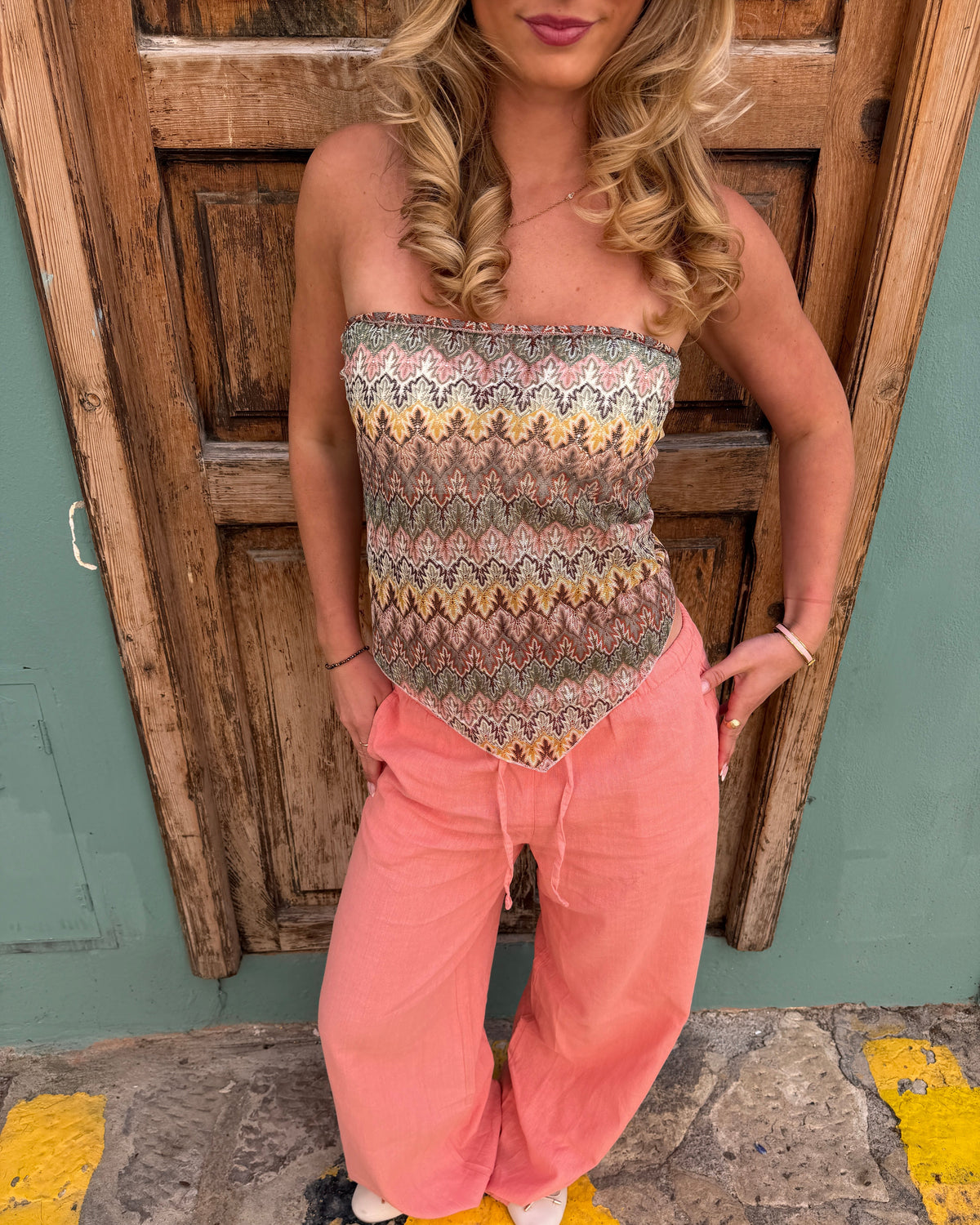 INA HIP SCARF - PINK MIX