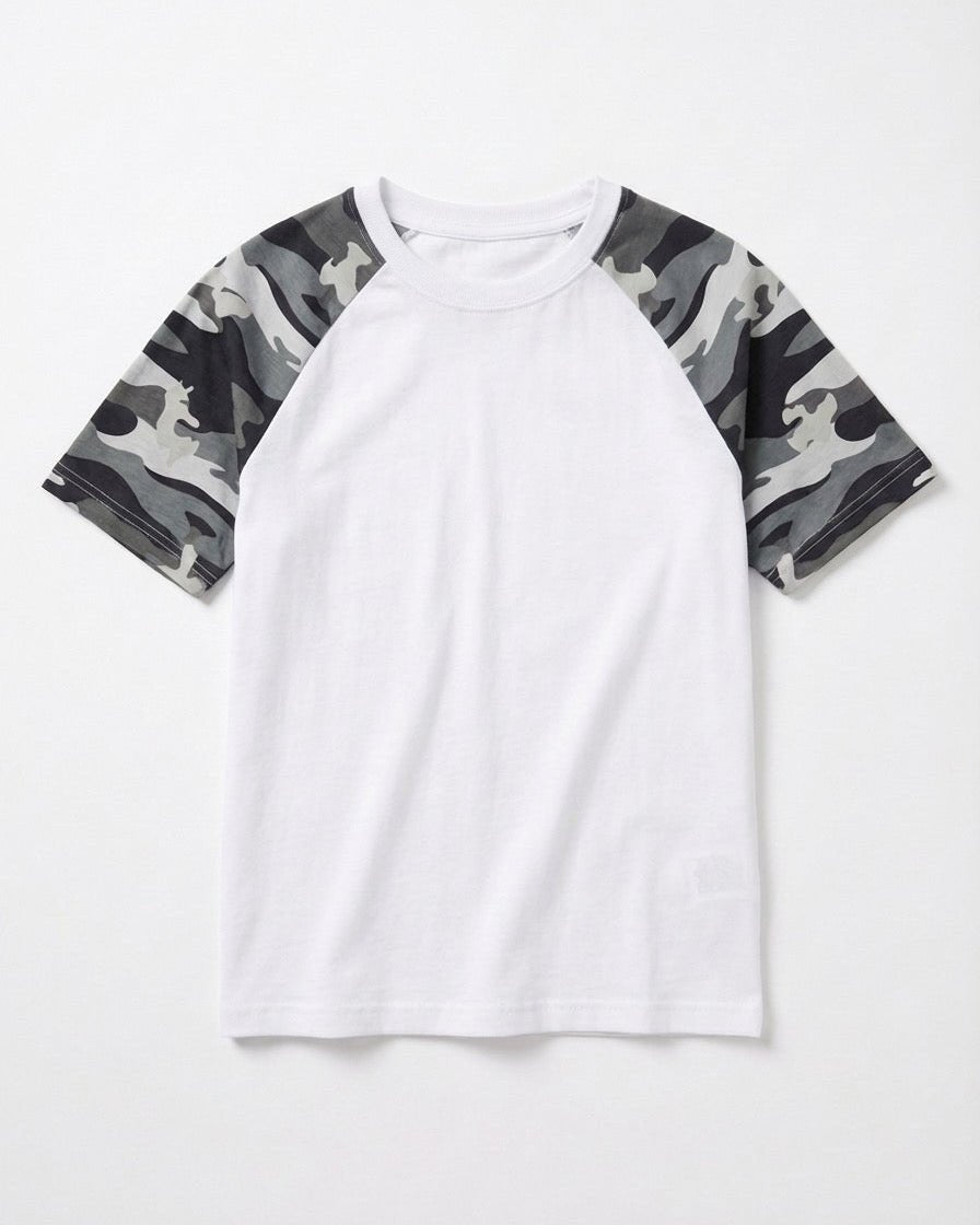 MARIE TEE - WHITE/GREY