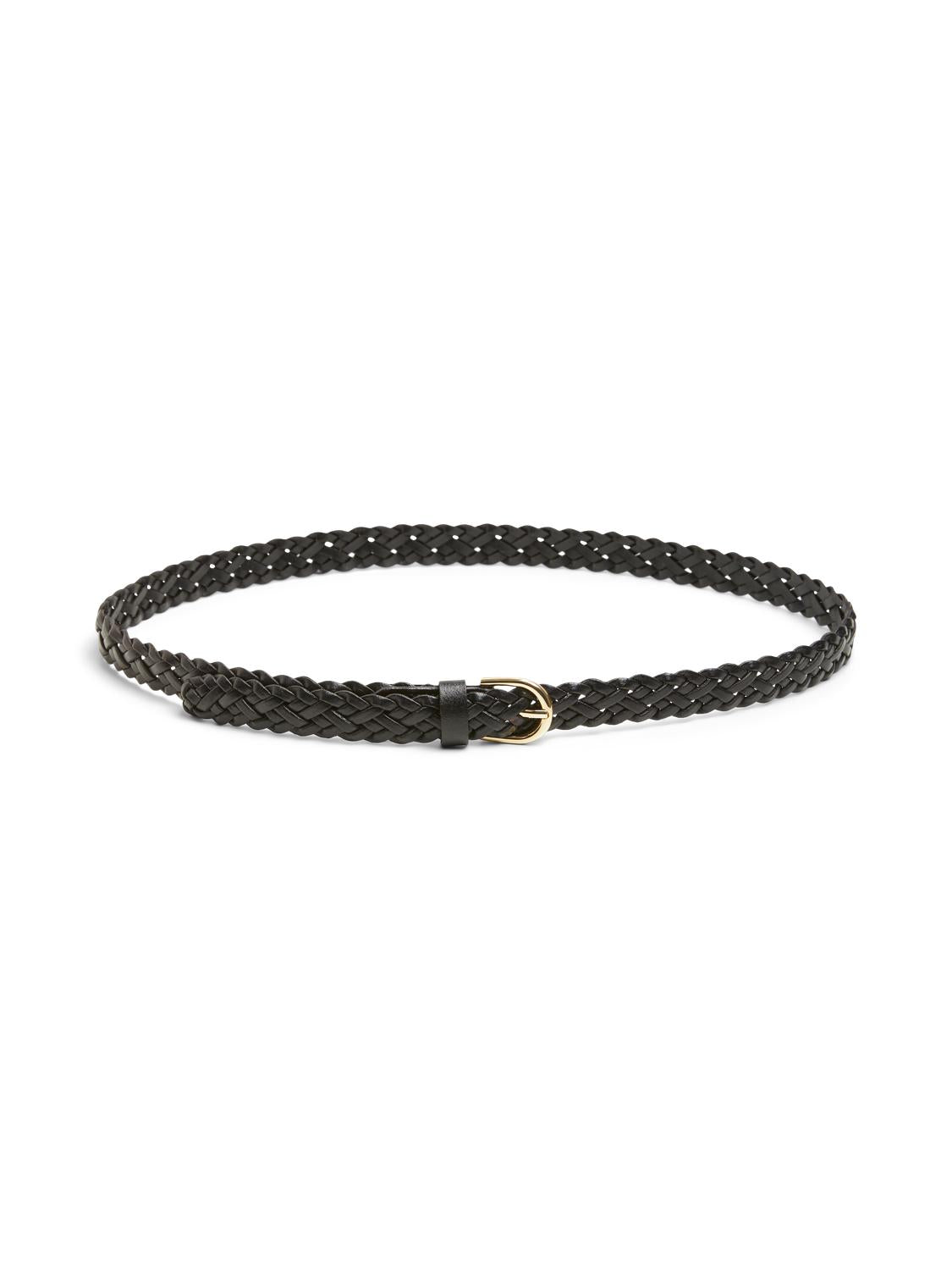 AVERY BRAIDED BELT - BLACK - Dinvintageshop