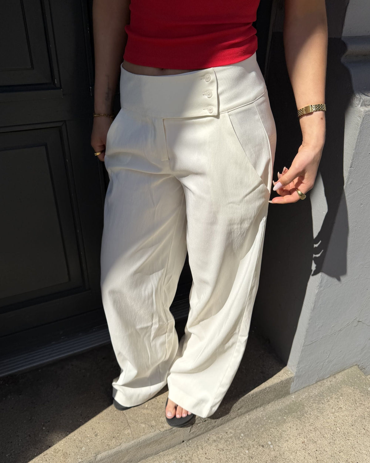 SOPHIE SUIT PANT - OFFWHITE