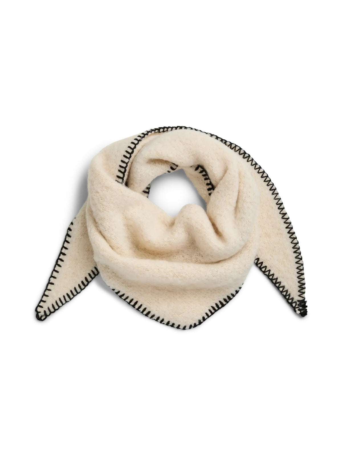 PYRON MINI SCARF - WHITECAP / CONTRAST STITCT - Dinvintageshop
